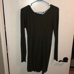Long-Sleeve Dress, Cross/Tie Back Detail